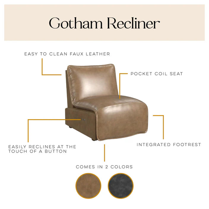 Gotham Power Motion Recliner, Acorn